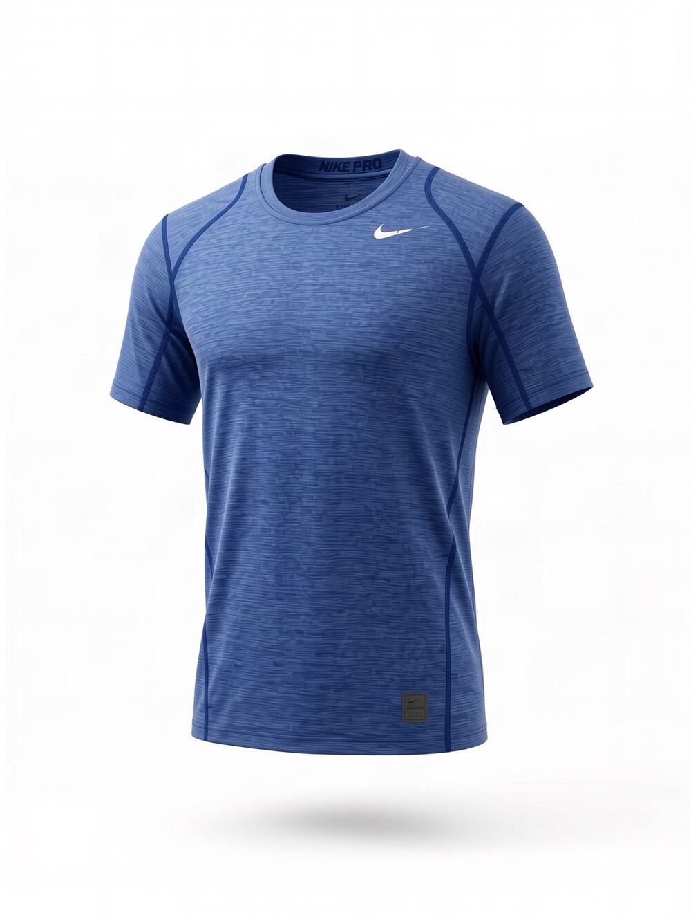 Nike Pro Dri-FIT Heather Blue Short Sleeve Compression Shirt